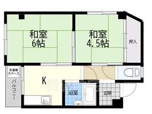 サンハイツ2【102号室】の間取り