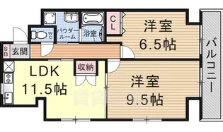カルテットKOBORI D棟【505号室】の間取り