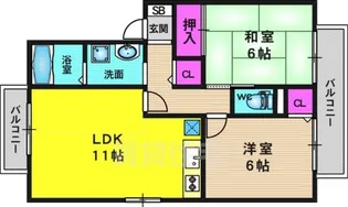 フィオーレ桂【2階】の間取り