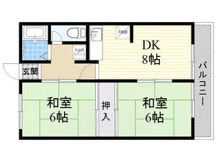つくのハイツ B棟【2階】の間取り