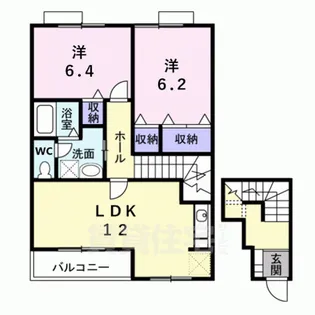 エヴァーグリーン【2階】の間取り