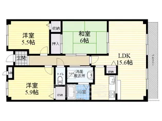 アンジュ東甲子園【6階】の間取り