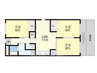 マルニコーポ都島第4【1階】の間取り