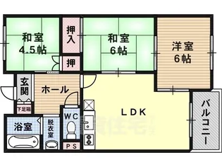 ガーデンハイツ杉本【3階】の間取り