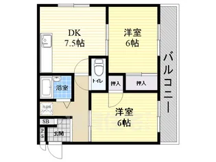 オーパス浜田【3階】の間取り