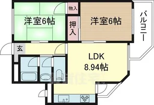 須賀の森シティハイツ【5階】の間取り