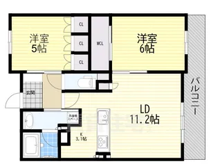 シエリア高槻松原町【9階】の間取り