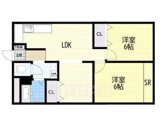 京橋第ニコーポ【1階】の間取り