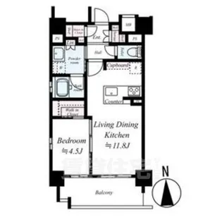 オープンレジデンシア名古屋栄est【10階】の間取り