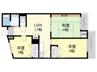 ベルカーサ【2階】の間取り