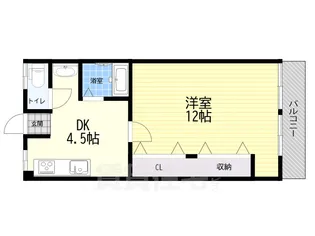 西マンション【2階】の間取り