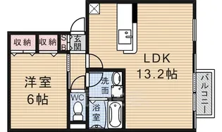 メゾンドール シルヴィ【2階】の間取り