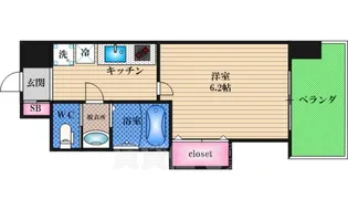 ラグゼ十三本町【8階】の間取り