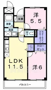 ポレール伊川 2【3階】の間取り