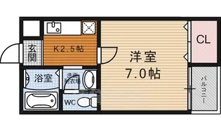 ヴァン四条大宮【9階】の間取り