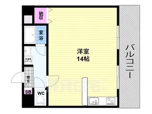 サンシティアビタシオン鴨川【-1階】の間取り