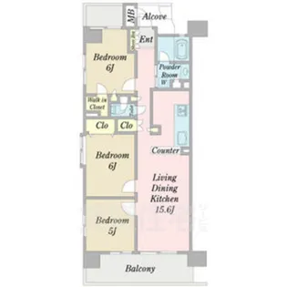 久屋公園アイリス【5階】の間取り