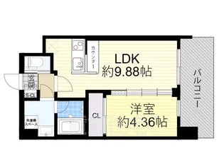 プレジオ塚本ASIAN【4階】の間取り