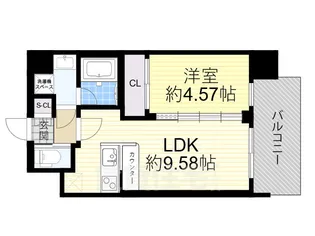 プレジオ塚本ASIAN【4階】の間取り