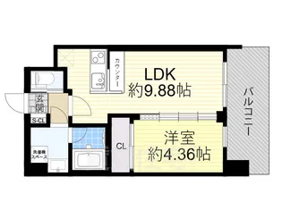 プレジオ塚本ASIAN【7階】の間取り