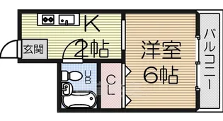 べラーノ高石【101号室】の間取り