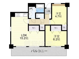 メゾン津雲台【3階】の間取り