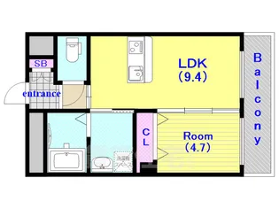 エルヴィータ長岡【2階】の間取り