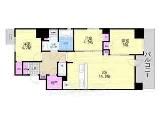 ファインレジデンス烏丸五条【2階】の間取り