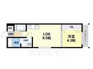 イリスコート元浜町【3階】の間取り