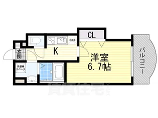 Luxe田辺【5階】の間取り