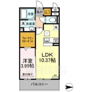 サンライフ黄金【1階】の間取り