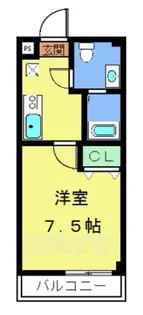 フラッティ円町北【4階】の間取り