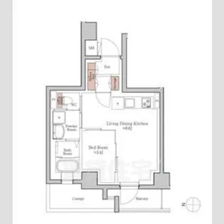ジオエント四条大宮【3階】の間取り