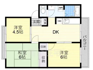 フローラルハイツさわらぎ【3階】の間取り
