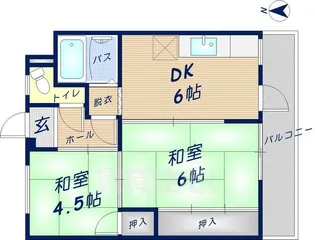 鳥居マンション【1階】の間取り
