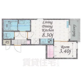 Cherim 本陣十王町 North【3階】の間取り