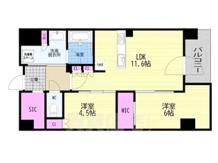 ファインレジデンス烏丸五条【3階】の間取り