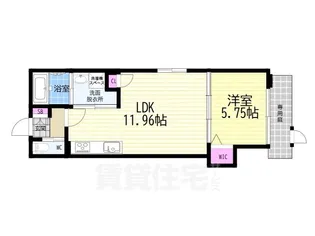 BRIGHENCE御陵南WEST【1階】の間取り