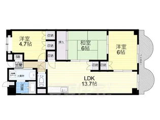 ルノン大森・ドゥ【4階】の間取り