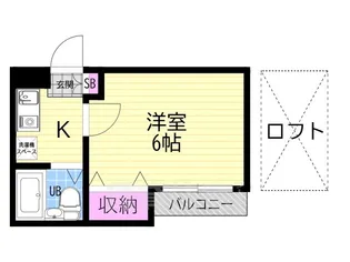 ソレイユ21四条大宮【1階】の間取り