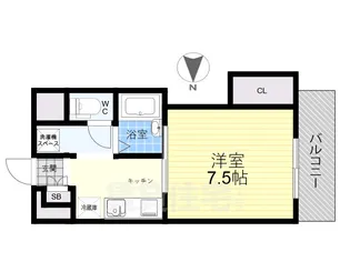 ラグーンフライト新大阪【5階】の間取り