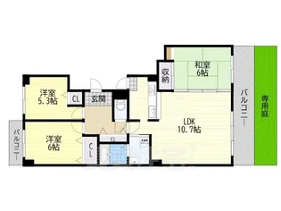 リベラス21 6号棟【1階】の間取り