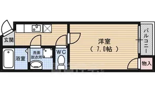 アルカス七条大宮【4-B号室】の間取り