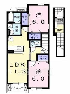 ジェネシス1【2階】の間取り