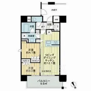 デュオヒルズ千種【15階】の間取り