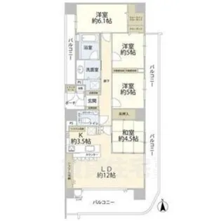 サンパーク名駅スクエア【11階】の間取り