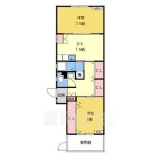 デュール若園【1階】の間取り