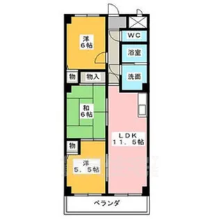 プリミエール祖父江【4階】の間取り