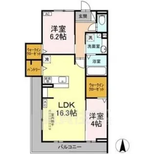 アスティオン いわき【2階】の間取り