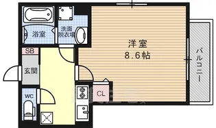 ガーデニア梅津【2階】の間取り